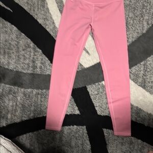 Pink Streamlined Leggings with Stretchy Full-Length Design